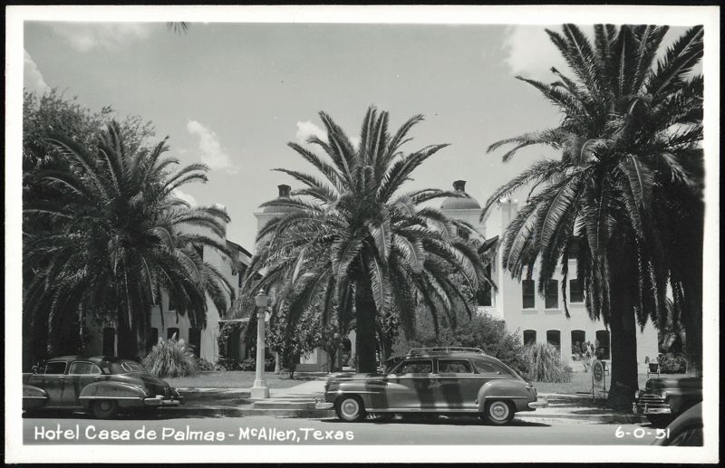 Hotel Casa de Palmas with Palm Trees and Vintage Cars McAllen Texas