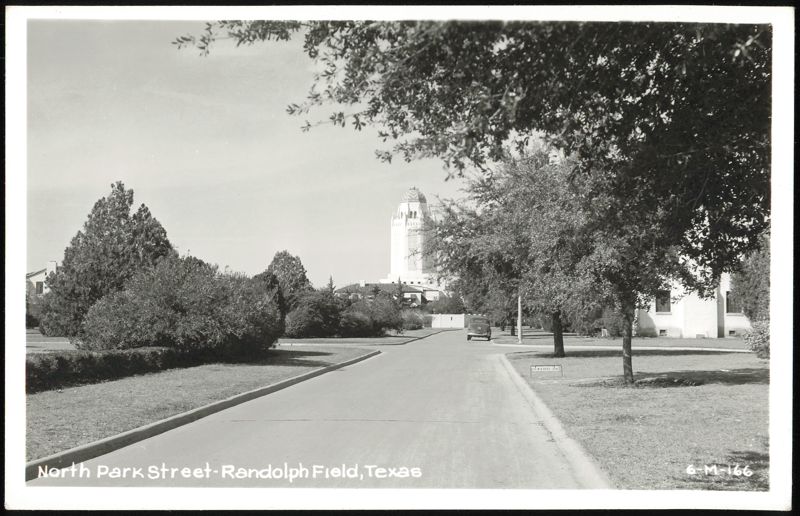 North Park Street with Randolph Field Tower Randolph Air Force Base Texas