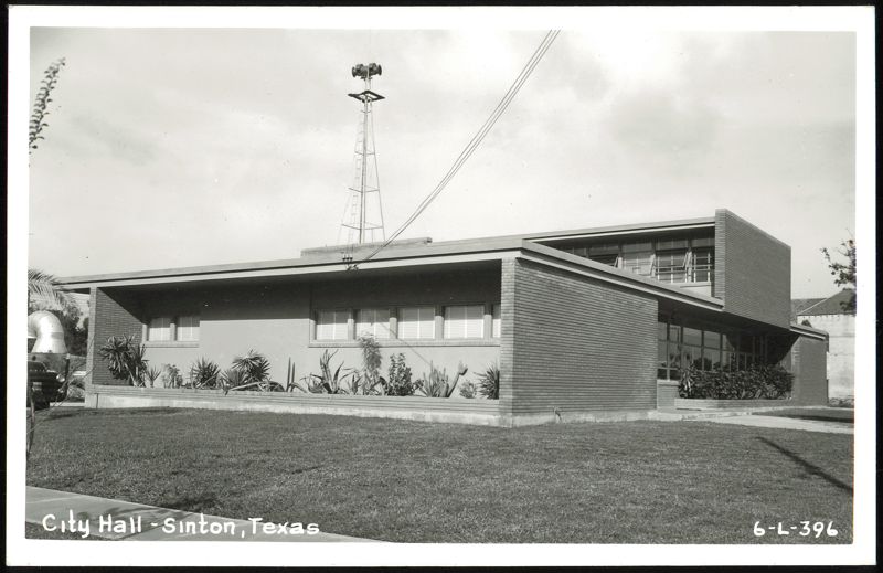 City Hall building with siren tower Sinton Texas