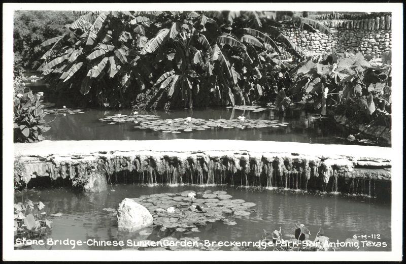Stone Bridge - Chinese Sunken Garden, Breckenridge Park San Antonio Texas