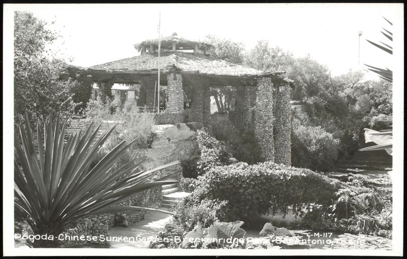 Pagoda, Chinese Sunken Garden, Breckenridge Park San Antonio Texas