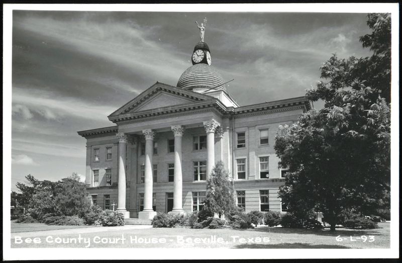 Bee County Court House with Dome and Clock Tower Beeville Texas