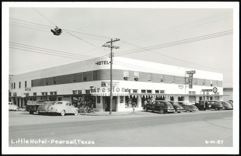 Little Hotel and Firestone Store, Pearsall, Texas