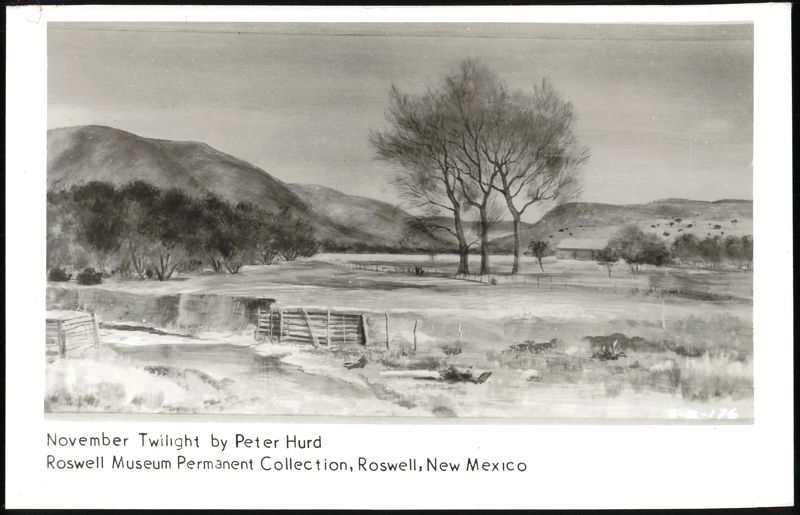 November Twilight by Peter Hurd Roswell New Mexico