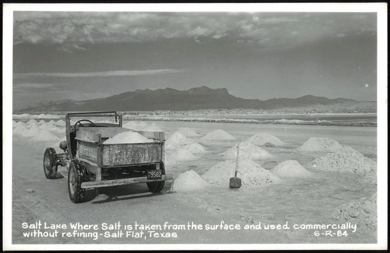 Salt Lake Salt Mining, Commercial Use Without Refining Salt Flat Texas