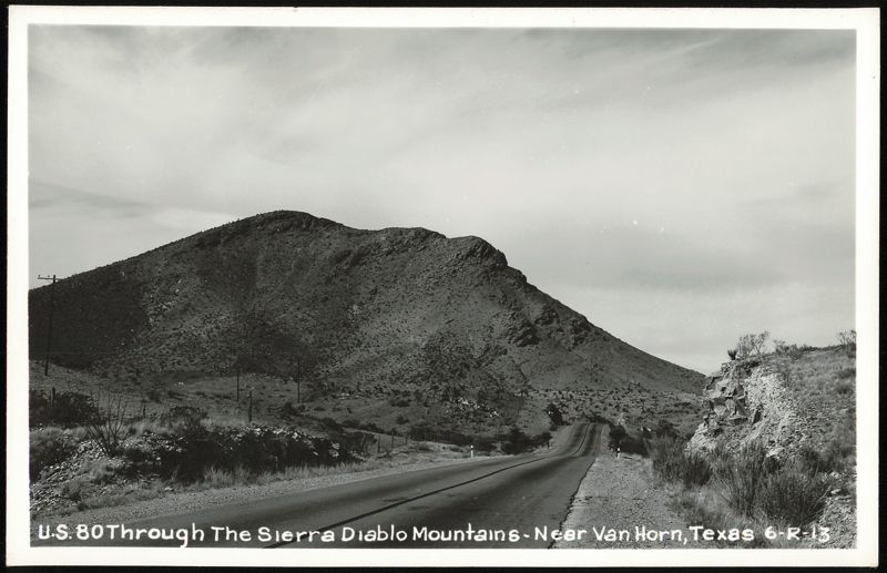 U.S. 80 Through The Sierra Diablo Mountains Van Horn Texas