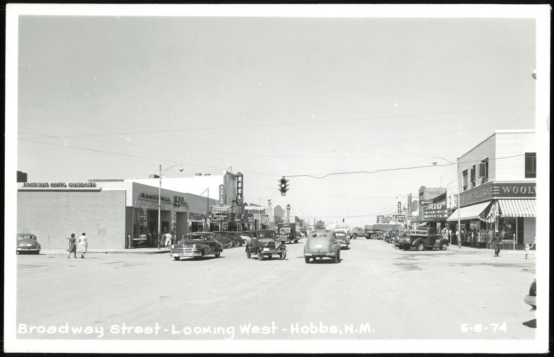 Broadway Street Looking West, Hobbs New Mexico