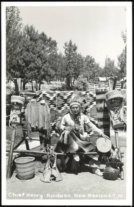 Chief Henry, Native American Man with Crafts Ruidoso New Mexico