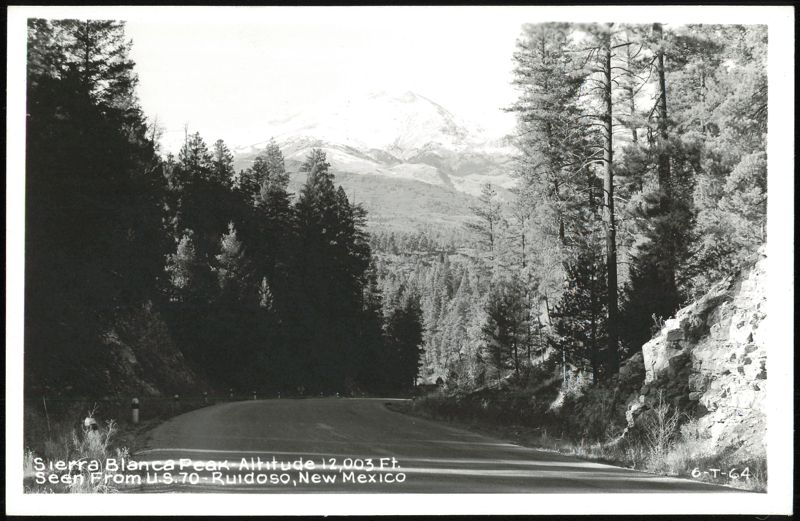 Sierra Blanca Peak Altitude 12,003 Ft. Seen From U.S. 70 Ruidoso New Mexico