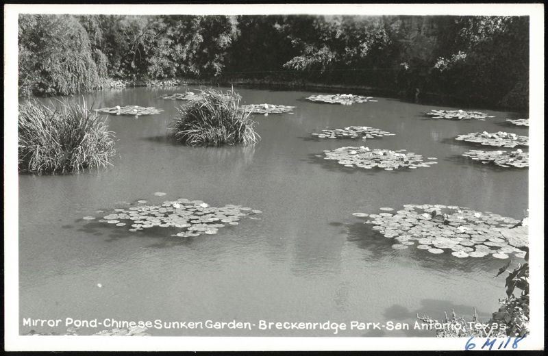 Mirror Pond - Chinese Sunken Garden - Breckenridge Park San Antonio Texas