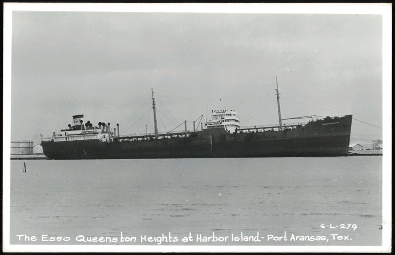 Esso Queenston Heights Tanker at Harbor Island, Port Aransas Texas