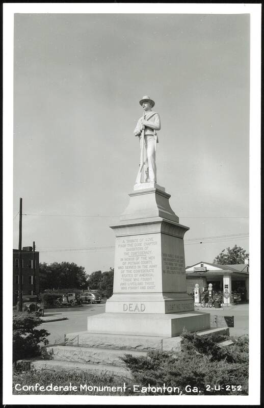 Confederate Monument with Soldier Statue Eatonton Georgia