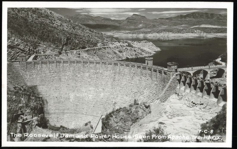 Roosevelt Dam and Power House from Apache Trail Arizona