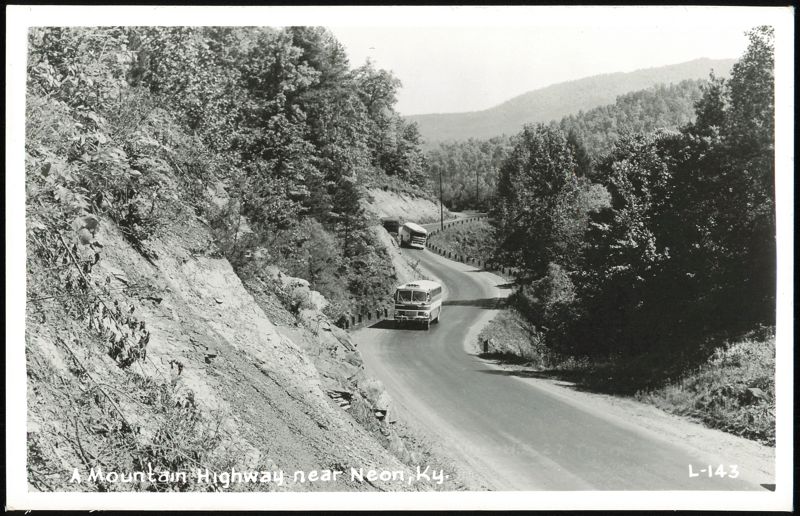 Mountain Highway with two buses Neon Kentucky