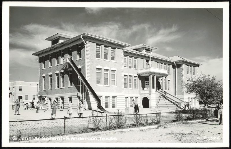 Grammar School with Fire Escape Slides Sanderson Texas