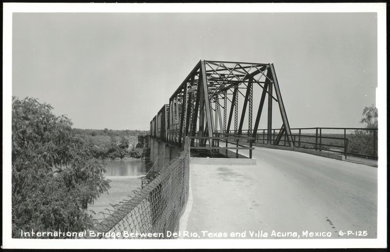 International Bridge connecting Del Rio, TX and Villa Acuna, Mexico Texas