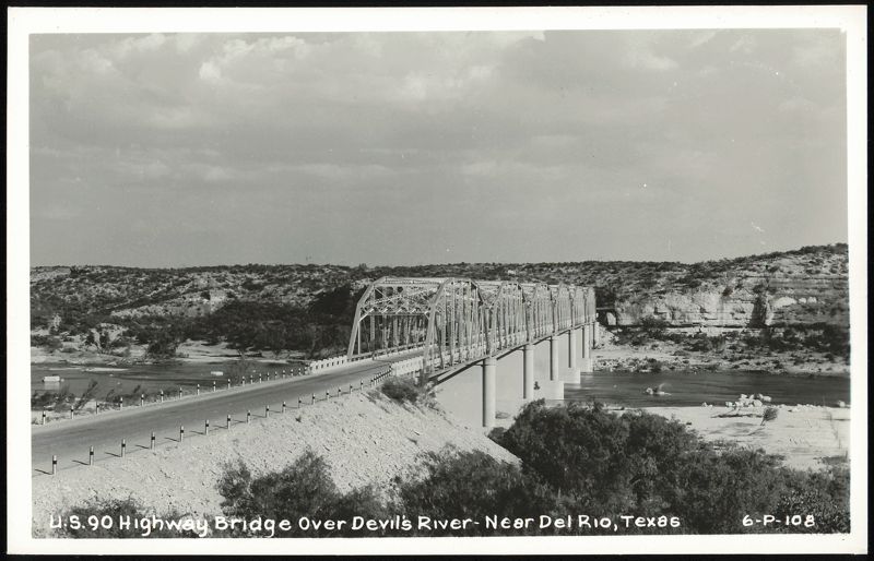 U.S. 90 Highway Bridge Over Devil's River Del Rio Texas