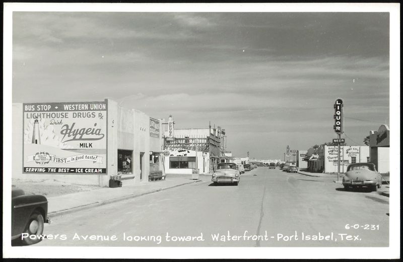 Powers Avenue looking toward Waterfront, Port Isabel Texas