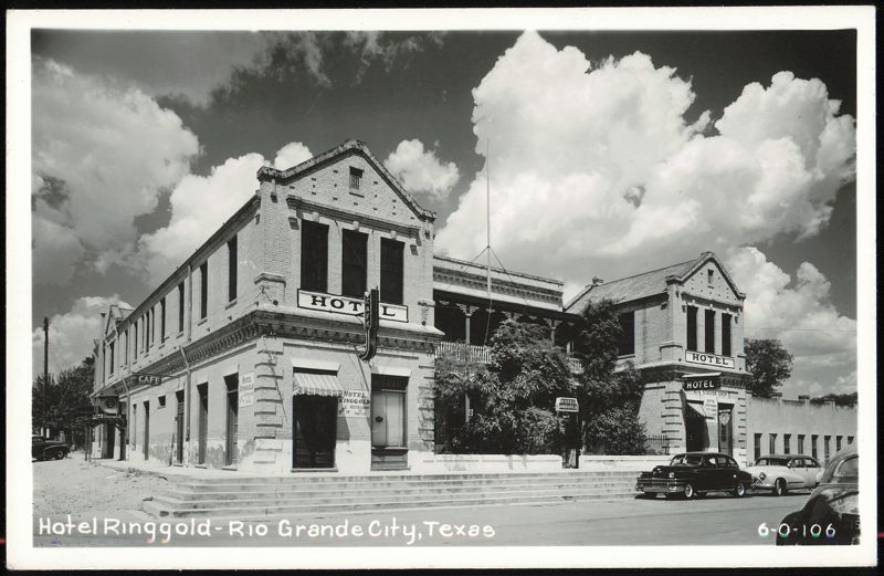 Hotel Ringgold with Cars on Street Rio Grande City Texas