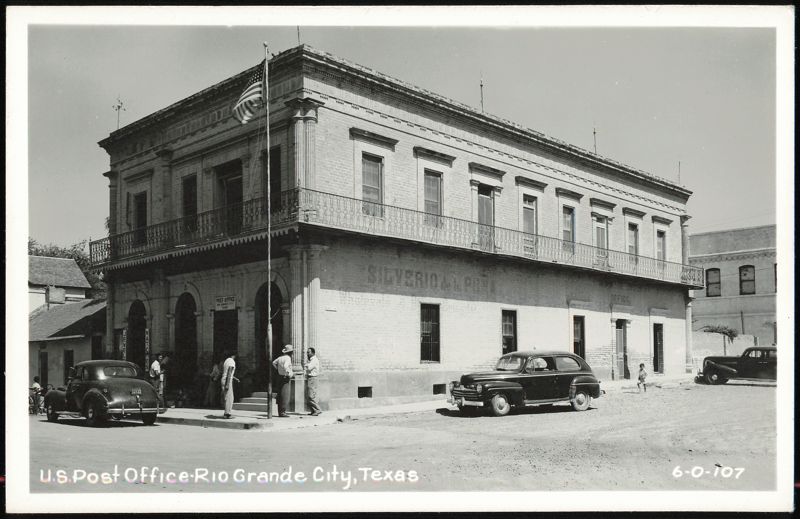 U.S. Post Office building and street scene Rio Grande City Texas