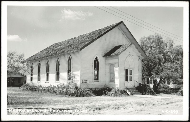 Methodist Church with arched windows, Falfurrias Texas