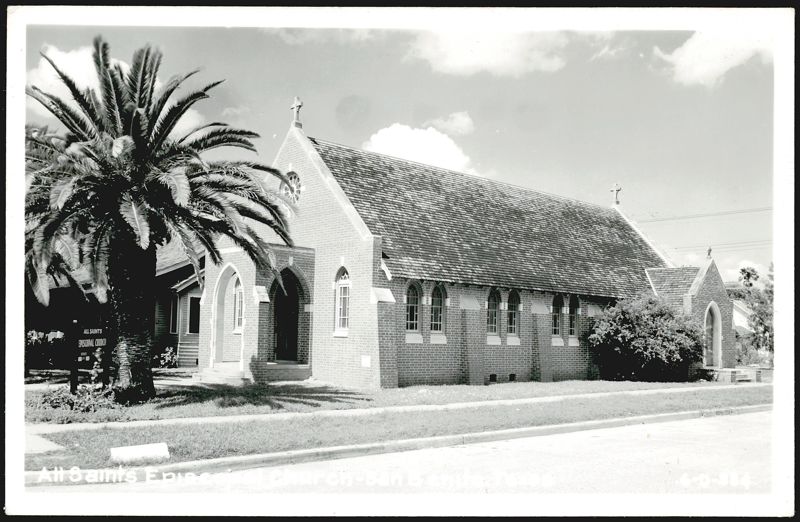 All Saints Episcopal Church with Palm Tree San Benito Texas
