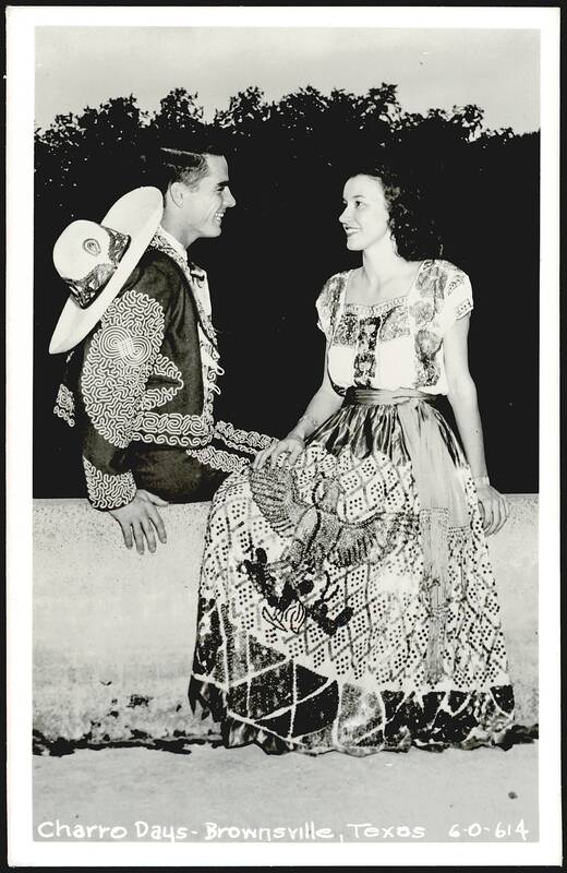 Charro Days Couple in Traditional Attire Brownsville Texas