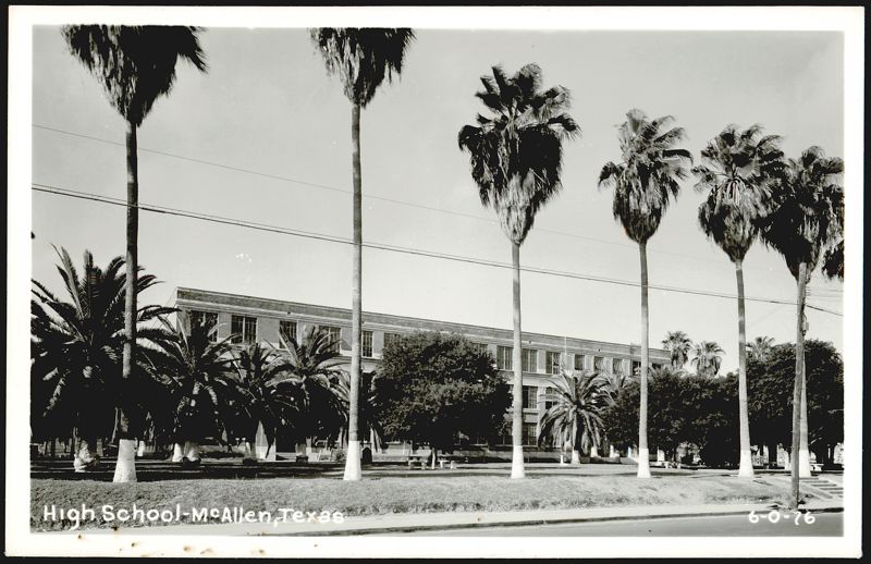 High School Building with Palm Trees McAllen Texas