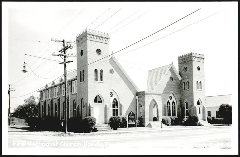 First Methodist Church with Twin Towers, Hondo Texas