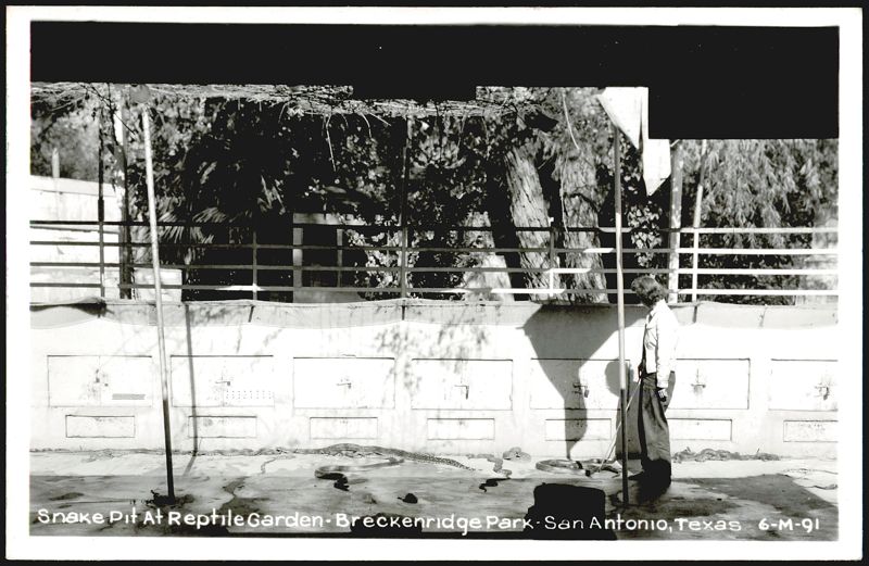 Snake Pit at Reptile Garden, Breckenridge Park San Antonio Texas