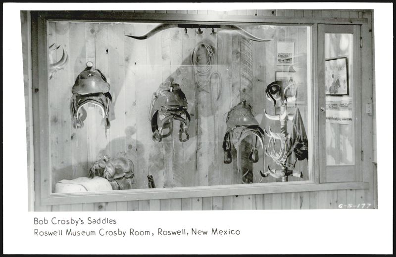 Bob Crosby's Saddles in Roswell Museum Crosby Room New Mexico