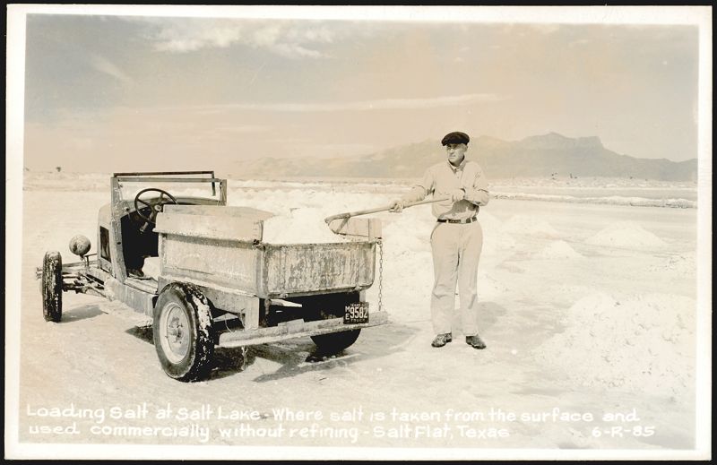Loading Salt at Salt Lake - Used Commercially Without Refining Salt Flat Texas