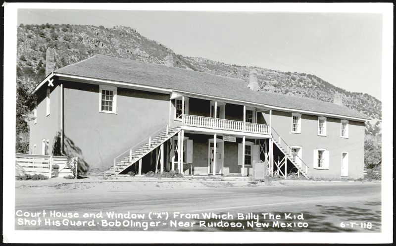 Court House & Window (X) Where Billy The Kid Shot Bob Olinger Ruidoso New Mexico
