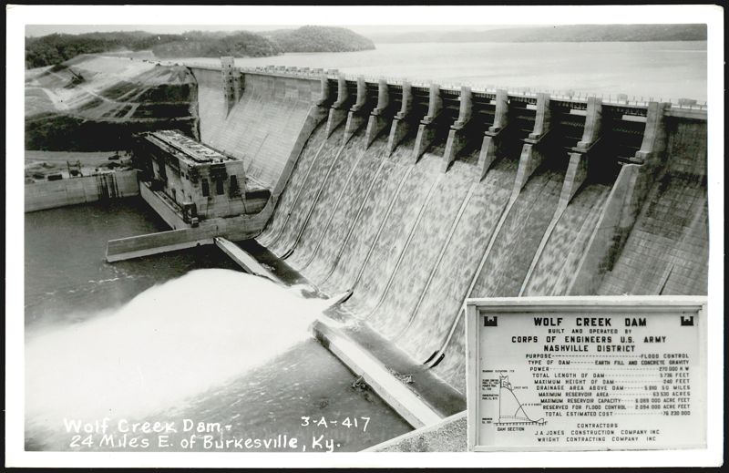 Wolf Creek Dam, 24 Miles East of Burkesville, KY Kentucky