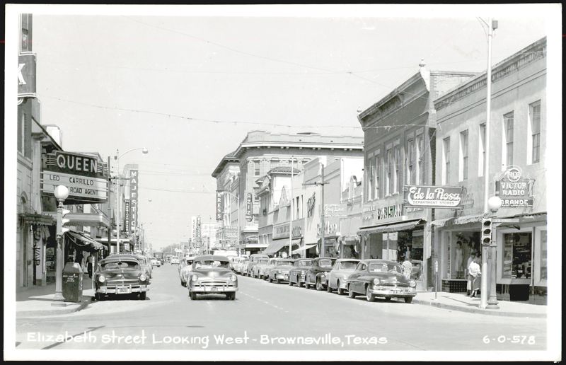 Elizabeth Street Looking West, Queen Theatre, Kress, Sears Brownsville Texas