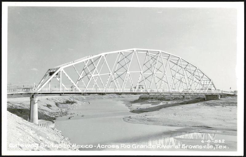 Gateway Bridge to Mexico - Across Rio Grande River Brownsville Texas