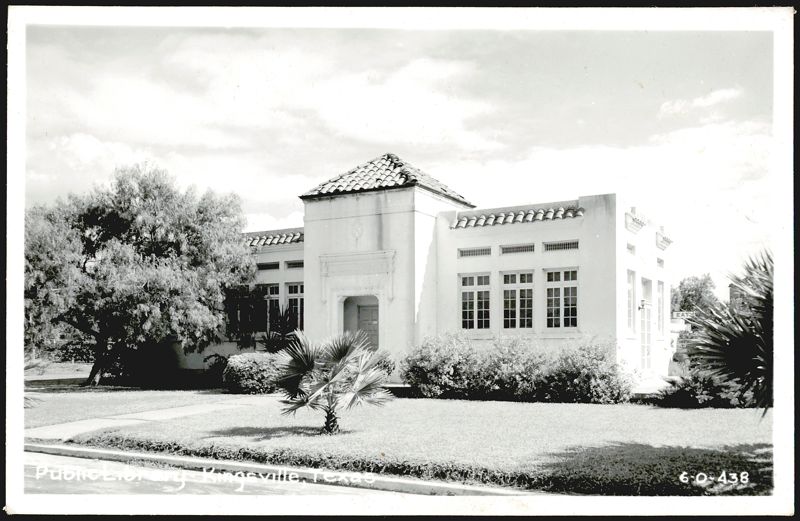 Public Library Building with Spanish Colonial Revival Architecture Kingsville Texas