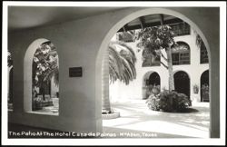 The Patio At The Hotel Casa de Palmas Postcard