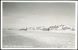 Military Training Aircraft on Flight Line, Randolph Field Postcard