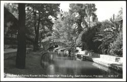 The San Antonio River In The Heart Of The City Postcard