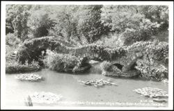 Stone Bridge Sunken Garden, Breckenridge Park Postcard