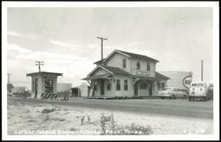 Harbor Island Store with Cars & Toll Booth Postcard