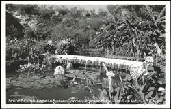 Stone Bridge - Chinese Sunken Garden - Breckenridge Park Postcard