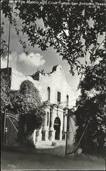 The Alamo and Courtyard Postcard