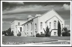 First Baptist Church building, Beeville Postcard