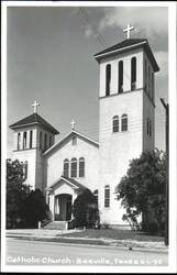 Catholic Church, Beeville, Texas Postcard