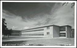 High School building exterior with Auditorium Gymnasium entrance Postcard