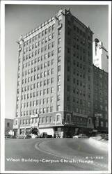 Wilson Building, Parr Drugs, Cafe Nixon - Corpus Christi, Texas Postcard