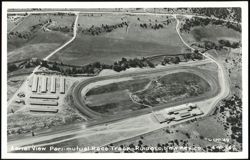 Aerial View Pari-mutual Race Track Postcard