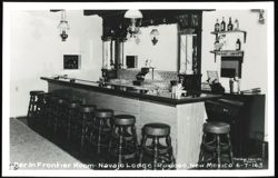 Bar In Frontier Room - Navajo Lodge Postcard